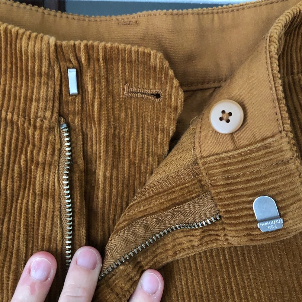 Uniqlo ankle crop wide leg high waist corduroy